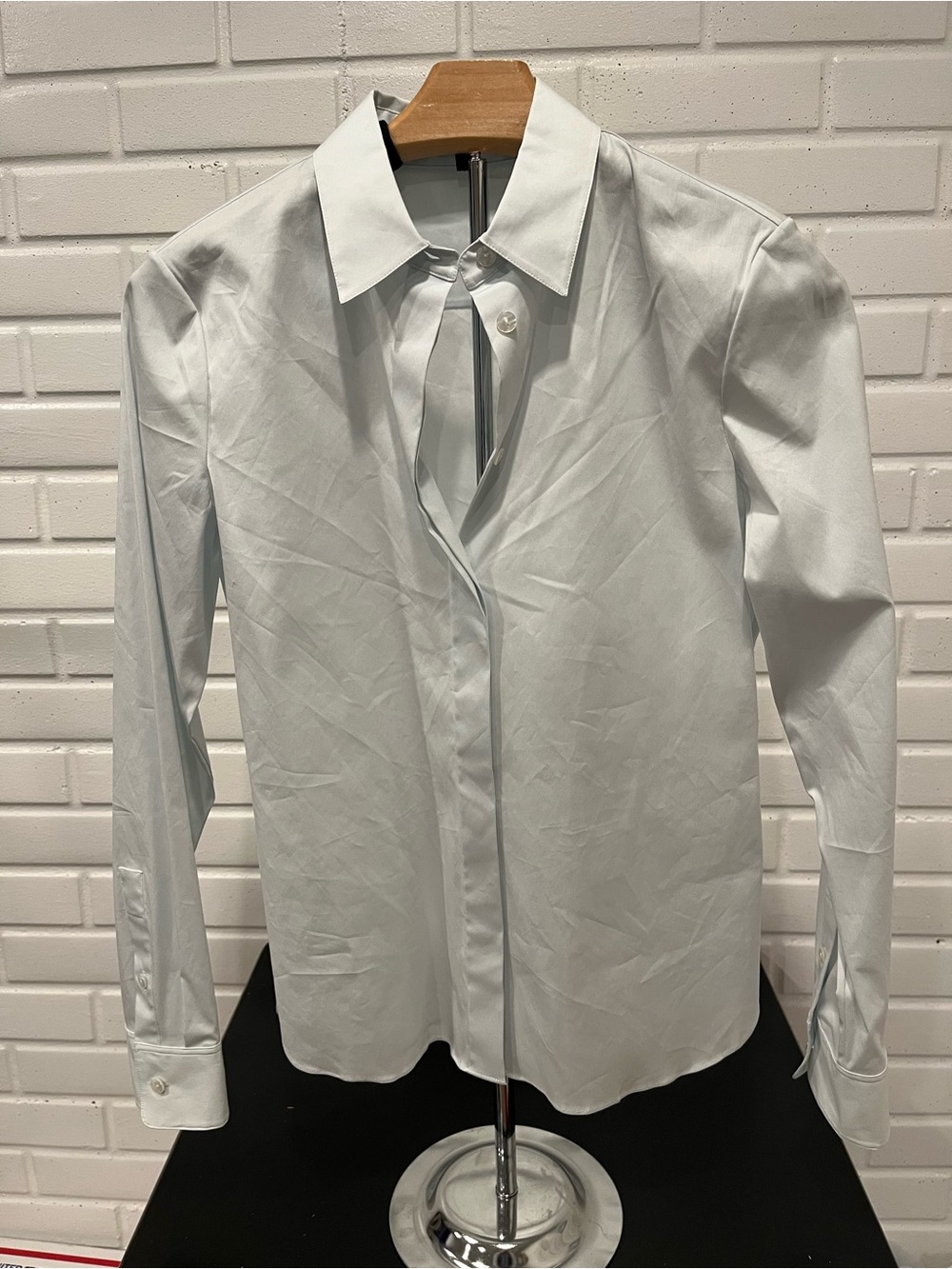 Classic Women’s Pale Blue Button-Up Shirt